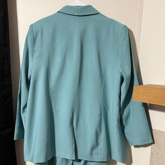 Eloquii Teal Double-Breasted Pantsuit - Picture 4 of 9